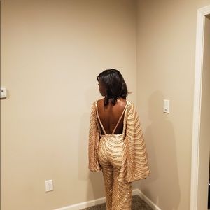 Rose gold 1 piece sequined jumper